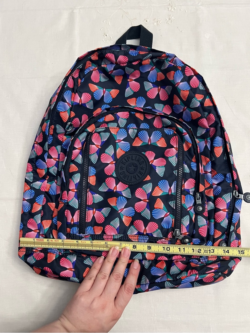 Kipling Multicolor Butterfly School Backpack - Picture 10 of 13
